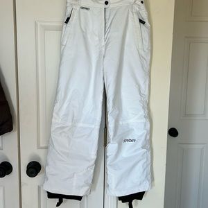 Spyder Kids White Snow Pants